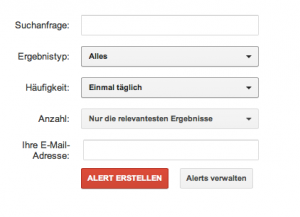 Google News Alerts einfach einrichten (Screenshot: Google)