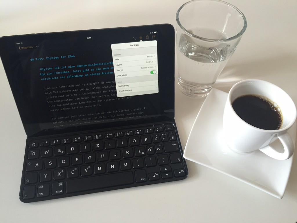 Dark Themes von Ulysses auf dem iPad (Foto: Oliver Havlat)