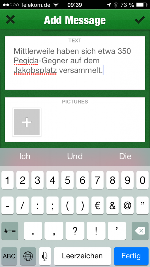 Die Ticker-App ist bewusst schlicht gehalten und sehr intuitiv zu bedienen.